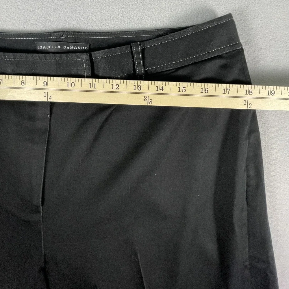 Isabella DeMarco Pants‎ Womens 14 Black Dress Trousers Stretch Straight Leg